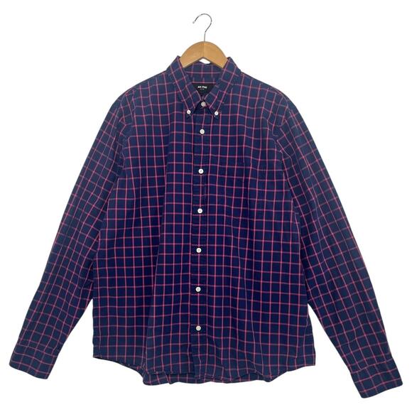 Jack Spade Shirt Mens Extra Large Blue Red Plaid Button Down Long Sleeve Cotton - Picture 1 of 11